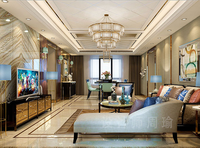 骚屄丝袜喷水被艹世纪江尚三室两厅168平装修设计效果欣赏
